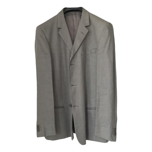 Pre-owned Emporio Armani Linen Vest In Grey
