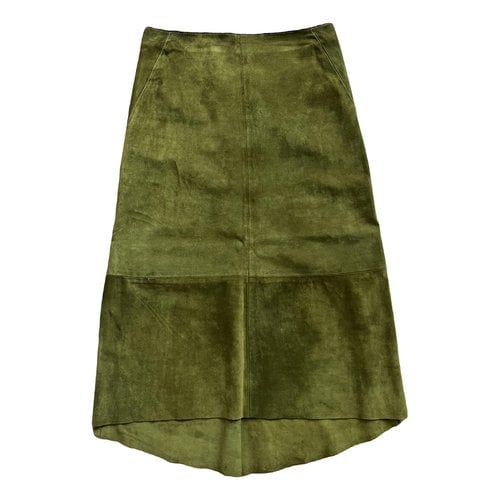 Pre-owned Dkny Maxi Skirt In Green