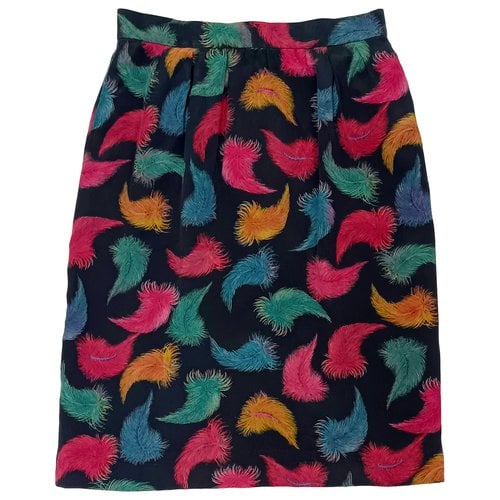 Pre-owned Lanvin Silk Mini Skirt In Multicolour
