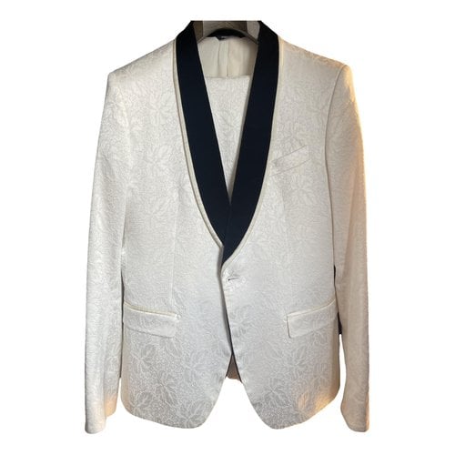 Pre-owned Dolce & Gabbana Silk Suit In White