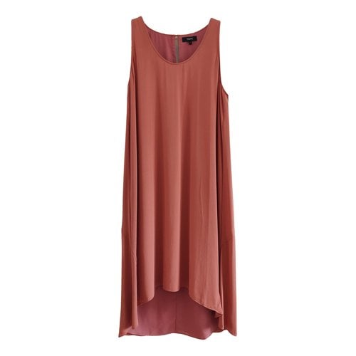 Pre-owned Theory Silk Mid-length Dress In Pink