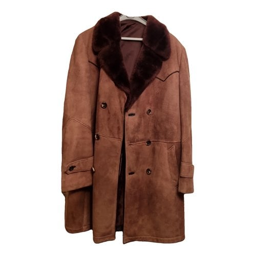 Pre-owned Zilli Leather Coat In Camel