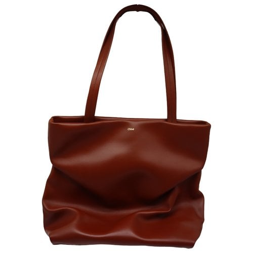 Pre-owned Chloé Leather Tote In Brown