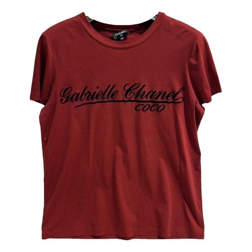 Pre-owned Chanel T-shirt In Burgundy
