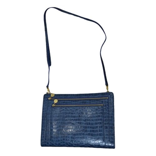 Pre-owned Stella Mccartney Falabella Vegan Leather Crossbody Bag In Blue