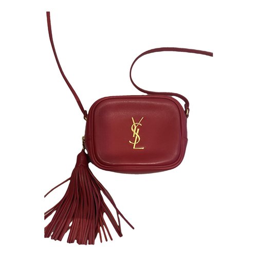 Pre-owned Saint Laurent Blogger Leather Crossbody Bag In Red