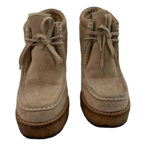 Pre-owned Marc Jacobs Lace Ups In Beige