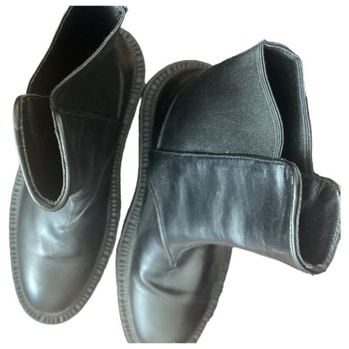 Pre-owned Eytys Leather Boots In Black