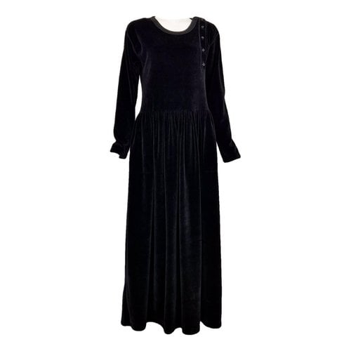 Pre-owned Sonia Rykiel Velvet Maxi Dress In Black