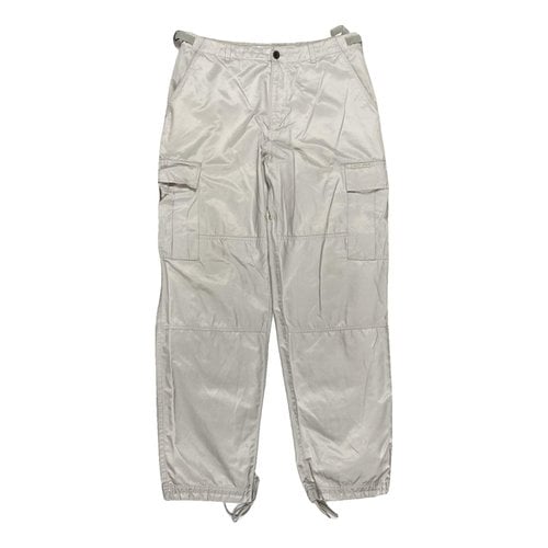 Pre-owned Dkny Trousers In Beige