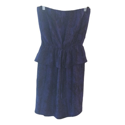 Pre-owned Bel Air Silk Mid-length Dress In Blue