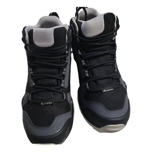 Pre-owned Adidas Originals Leather Ankle Boots In Black