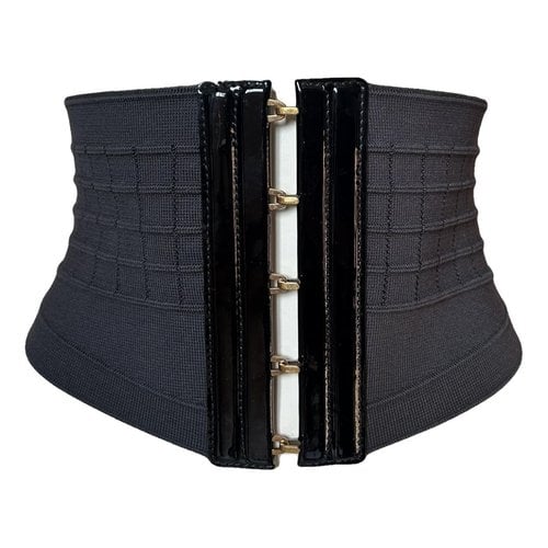 Pre-owned Saint Laurent Cloth Belt In Black