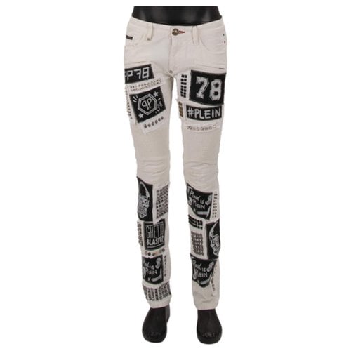 Pre-owned Philipp Plein Jeans In White