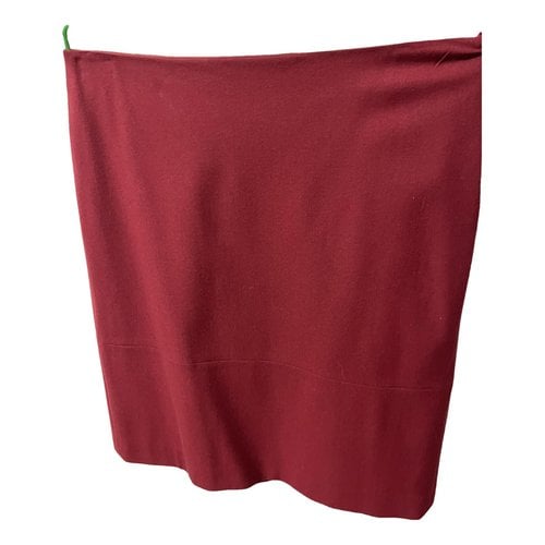 Pre-owned Jil Sander Wool Mid-length Skirt In Red