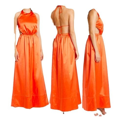 Pre-owned Staud Maxi Dress In Orange