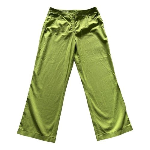 Pre-owned Escada Straight Jeans In Green