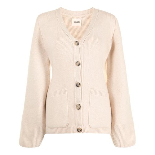Pre-owned Khaite Lucy Cashmere Cardigan In Beige