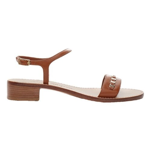 Pre-owned Casadei Leather Sandals In Brown