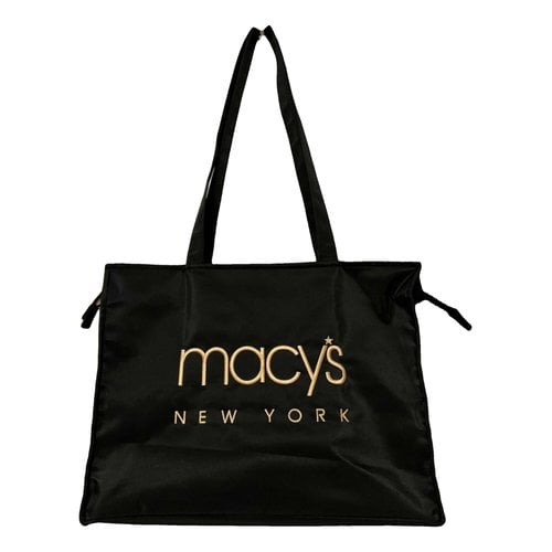 Pre-owned Macy's Cloth Tote In Black