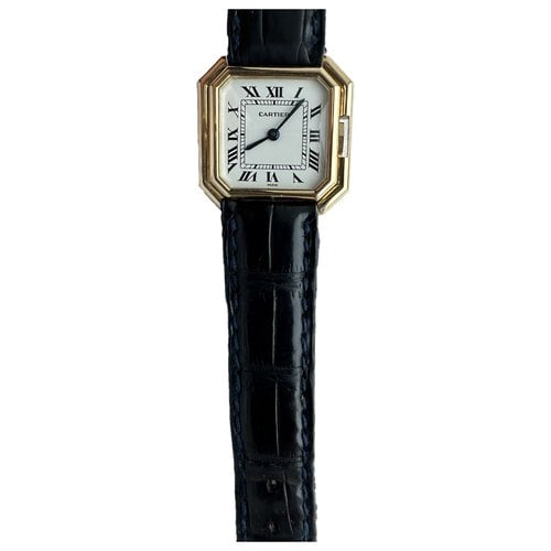 Pre-owned Cartier Ceinture Yellow Gold Watch In White