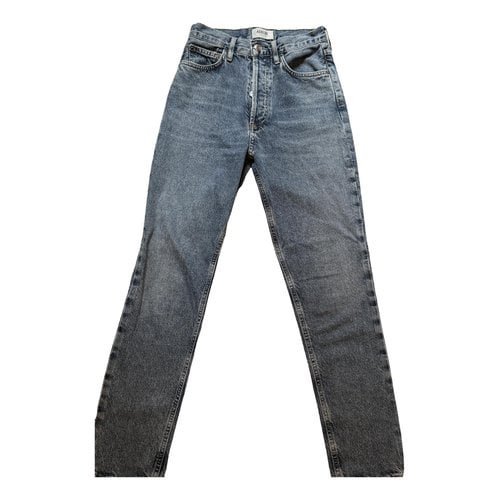 Pre-owned Agolde Trousers In Blue