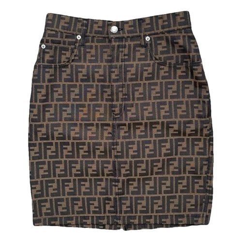Pre-owned Fendi Mini Skirt In Brown