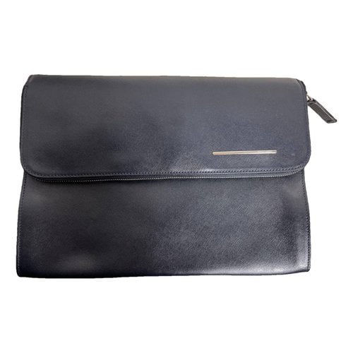 Pre-owned Giorgio Armani Leather Small Bag In Black
