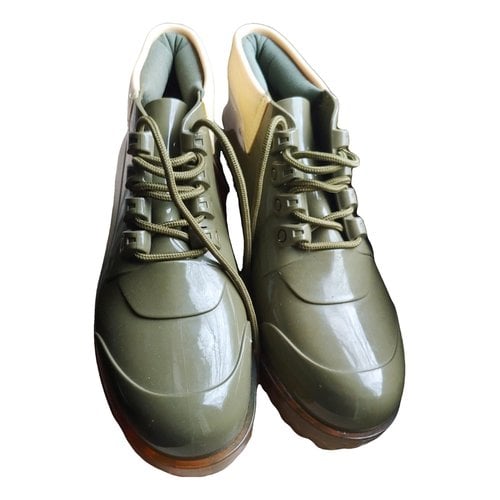 Pre-owned Melissa Boots In Green