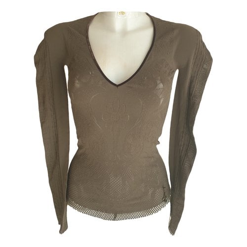 Pre-owned Just Cavalli T-shirt In Khaki