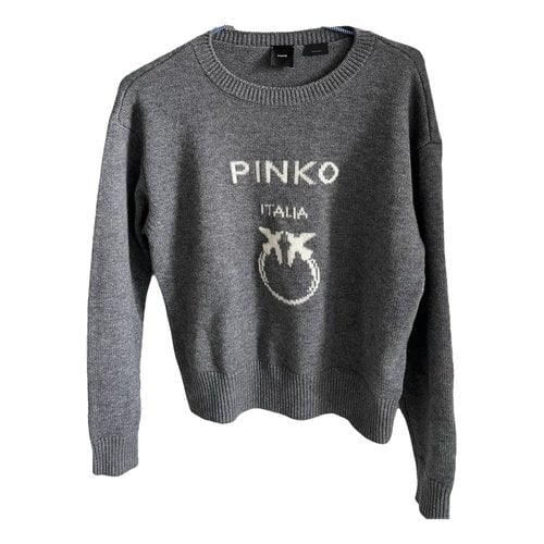 Pre-owned Pinko Wool Jumper In Grey