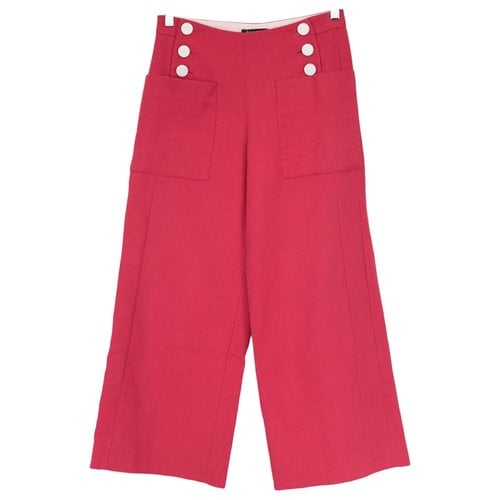Pre-owned Tara Jarmon Large Pants In Red