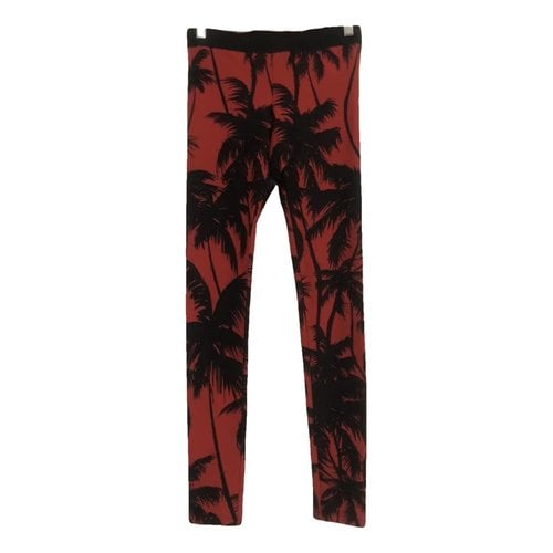 Pre-owned Fausto Puglisi Leggings In Red