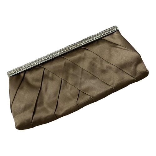 Pre-owned Valentino Garavani Silk Clutch Bag In Brown