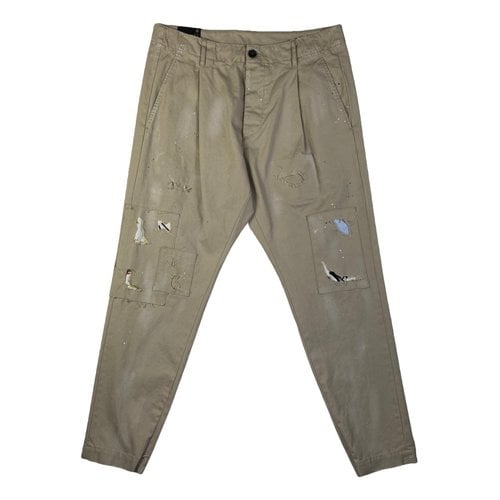 Pre-owned Dsquared2 Trousers In Beige