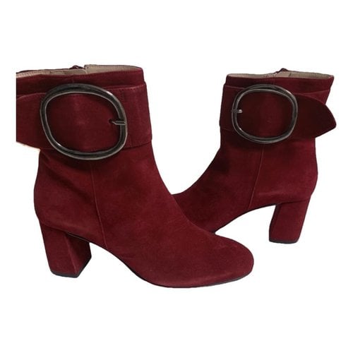 Pre-owned Otra Vez Snow Boots In Burgundy