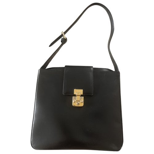 Pre-owned Emanuel Ungaro Leather Handbag In Black