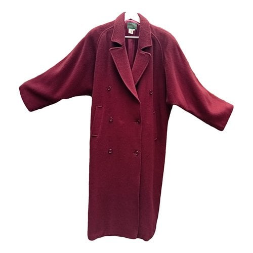 Pre-owned Kenzo Wool Coat In Red