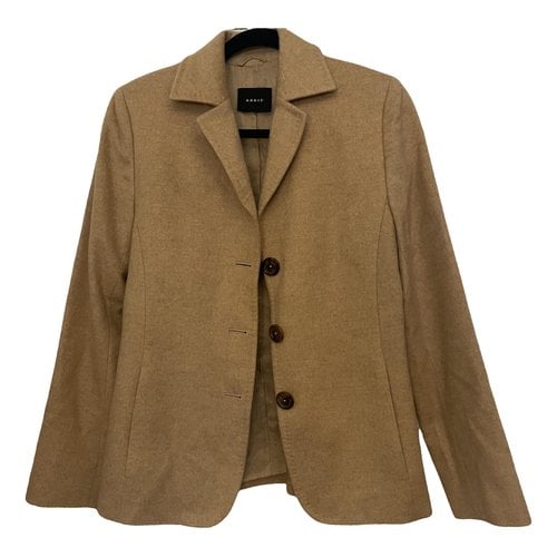 Pre-owned Akris Cashmere Coat In Beige