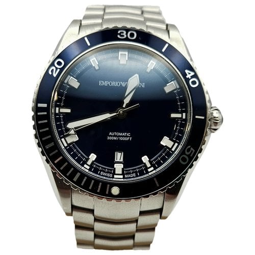 Pre-owned Emporio Armani Watch In Blue