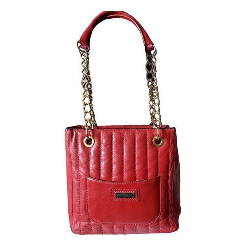 Pre-owned Bruno Magli Leather Handbag In Red