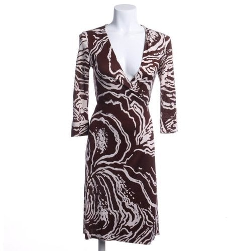Pre-owned Diane Von Furstenberg Silk Dress In Brown