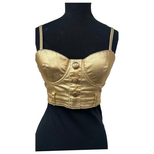 Pre-owned Moschino Corset In Gold