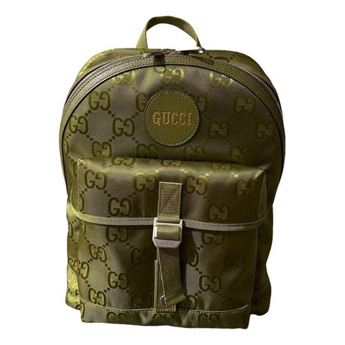 Pre-owned Gucci Cloth Weekend Bag In Green