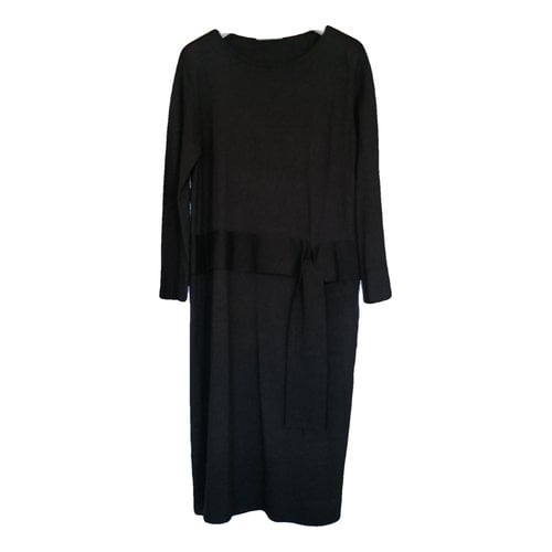 Pre-owned Luisa Cerano Mid-length Dress In Black