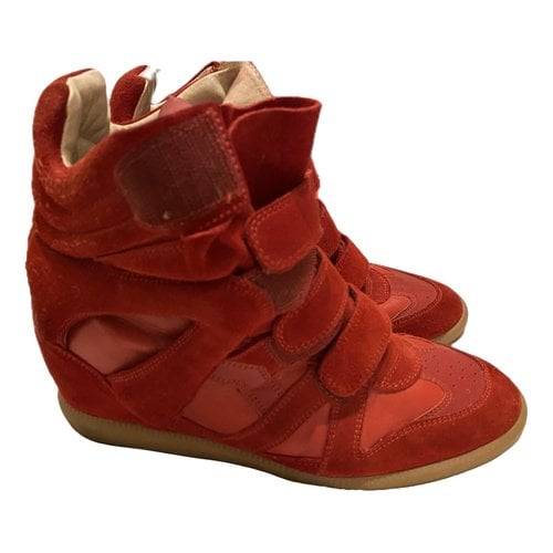 Pre-owned Isabel Marant Leather Trainers In Red