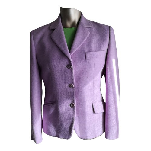 Pre-owned Aspesi Wool Blazer In Purple