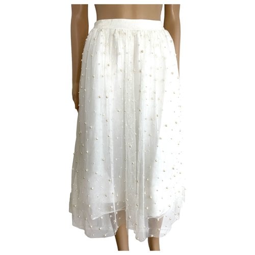 Pre-owned Alice And Olivia Mid-length Skirt In White
