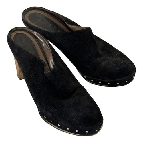 Pre-owned Marni Mules & Clogs In Black