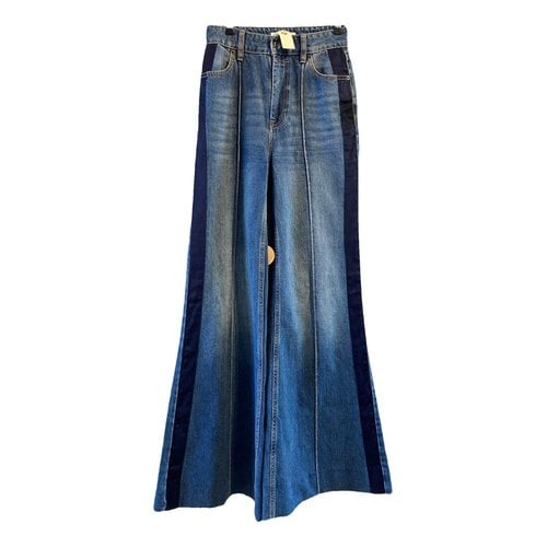 Pre-owned Zimmermann Bootcut Jeans In Blue